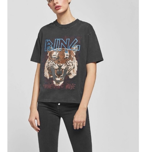 Anine Bing Tops - Anine Bing Graphic Tiger Tee